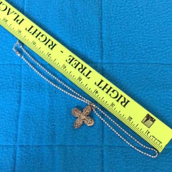 Sterling Silver Cross with Heart Pendant - Picture 3 of 3